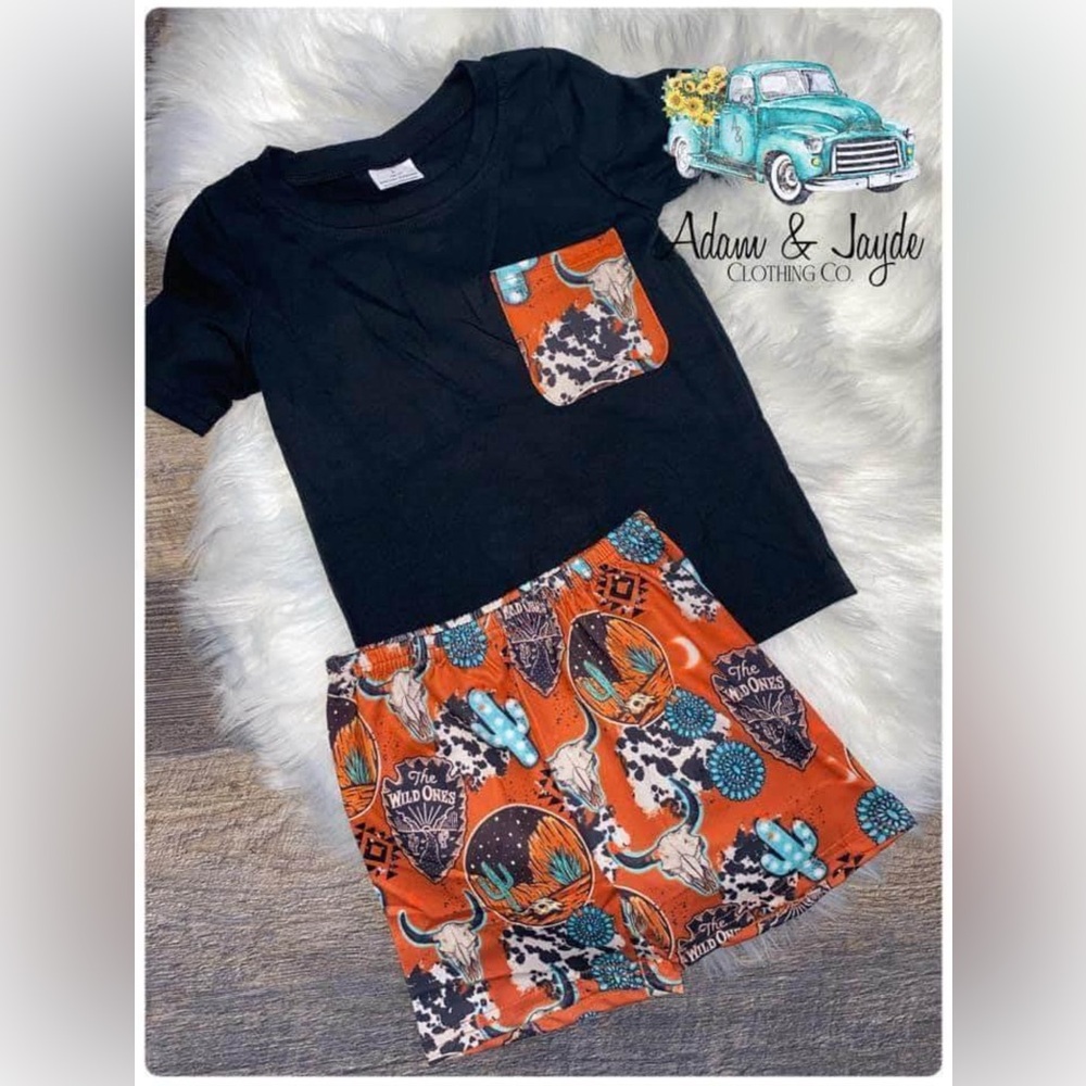 Baby boy western boutique set NEW 6/12m